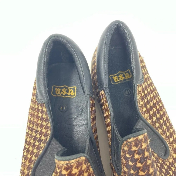 ASH Jam Houndstooth Check Pony Hair‎ Platform Sneaker Size 41 / US 10 - Picture 7 of 11